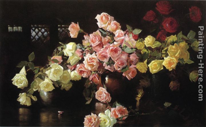 Roses painting - Joseph Rodefer de Camp Roses art painting